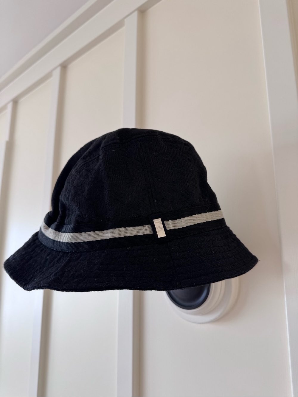 Vintage Gucci size large bucket hat black made in Italy designer hats preppy vnt